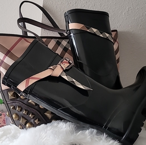 🖤🤎Burberry Kenyon Nova Belt Rain Boots Sz11 / 41🤎🖤 - Picture 10 of 10